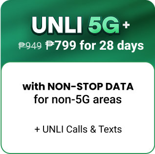 UNLI 5G+ w/ NSD 949 now 799